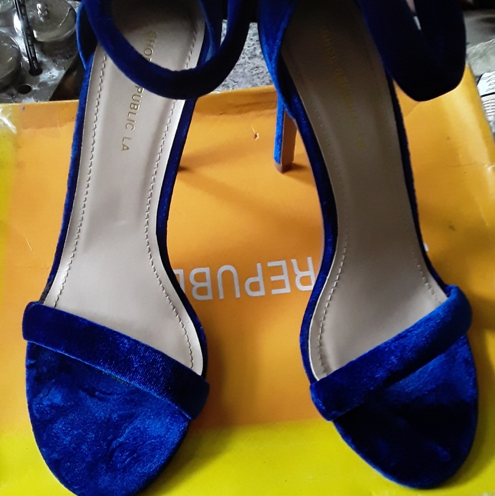 Velvet Blue Heels